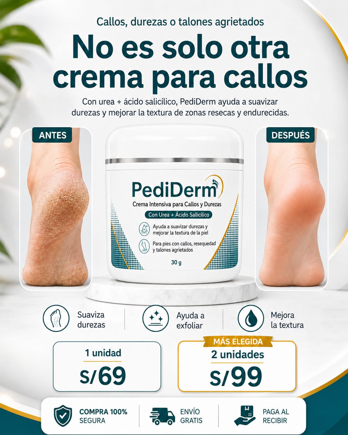PediDerm – Crema Específica para Callos y Durezas