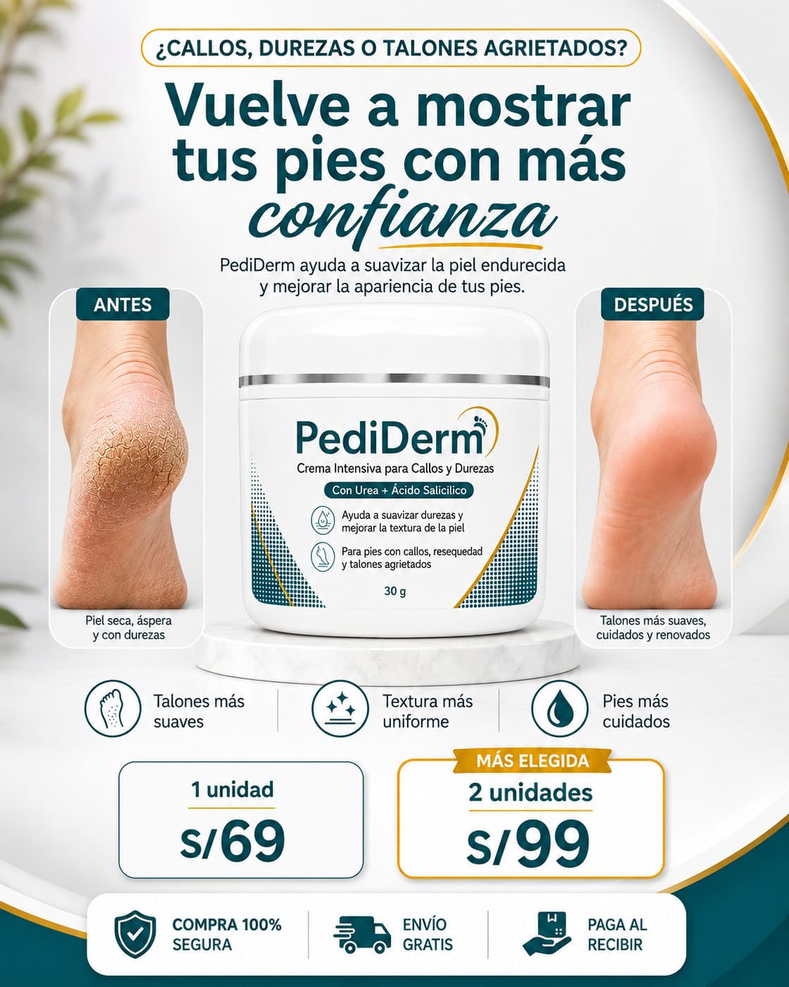 PediDerm – Suaviza Callos y Talones Agrietados
