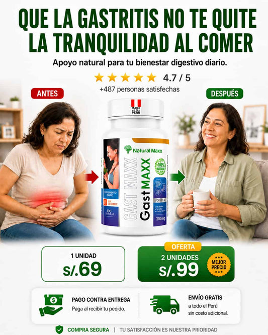Gast Maxx | Alivia la Gastritis y Disfruta tus Comidas